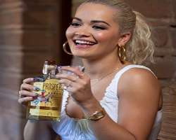 Rita Ora consuming alcohol